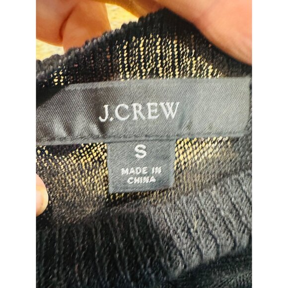 J.Crew 100% Linen Asymmetrical Linen Long Sleeve Lightweight Open Knit Sweater S - Picture 5 of 8